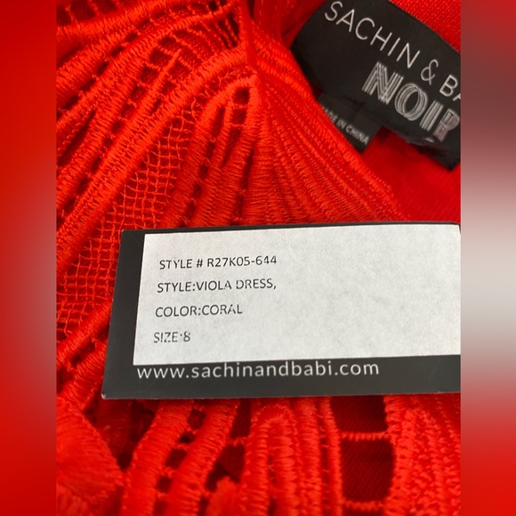 SACHIN & BABI Noir Viola Giupure Lace Peplum Dress - Picture 17 of 17